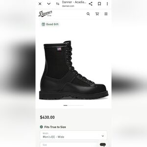 Danner Acadia Boots. Size 12. Black